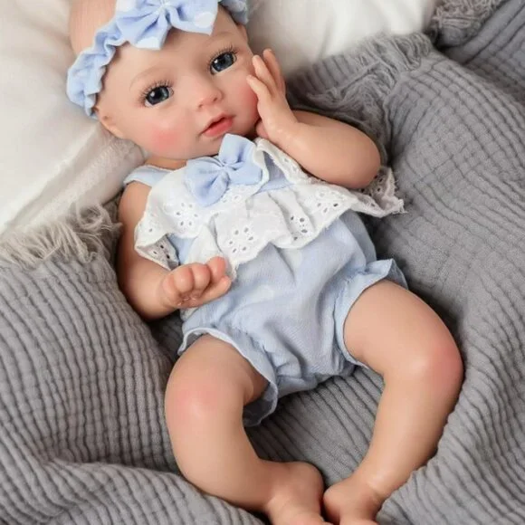 Lifelike Reborn Baby Dolls Girl Terry - 12 Inch Silicone Full Body Realistic - Picture 3 of 7